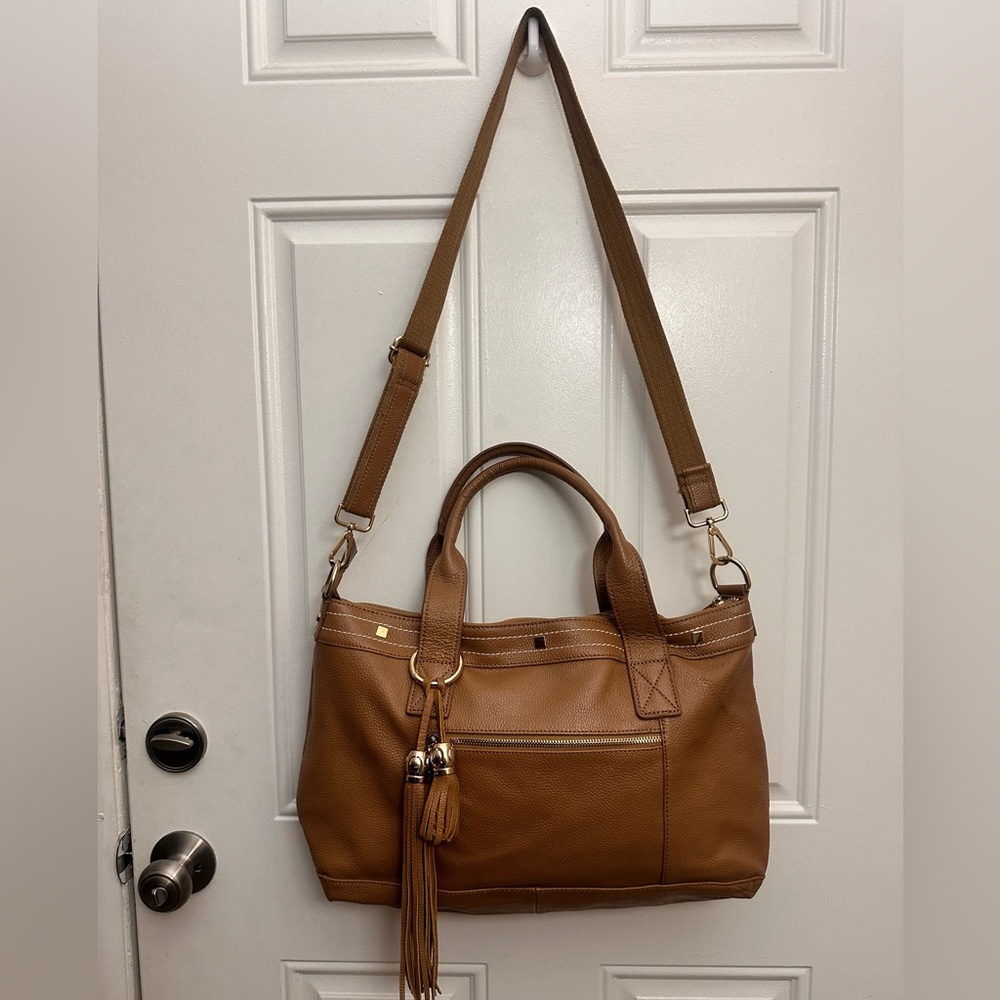 Cuore & Pelle Large Amelia Satchel Tan Leather bag - Picture 3 of 14